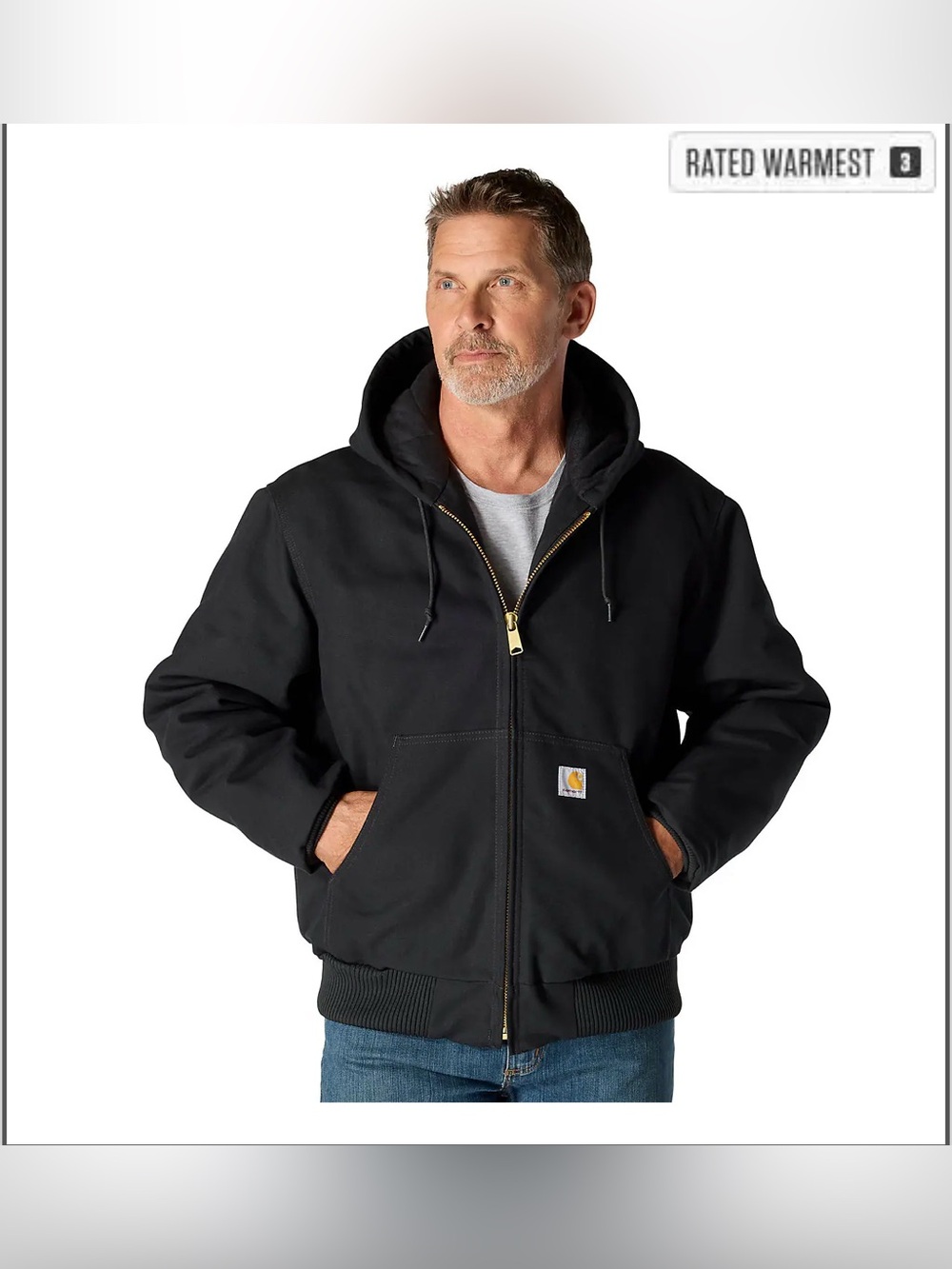 Carhartt ICONIC J140 FIRM DUCK ACTIVE JAC Black size 2XL